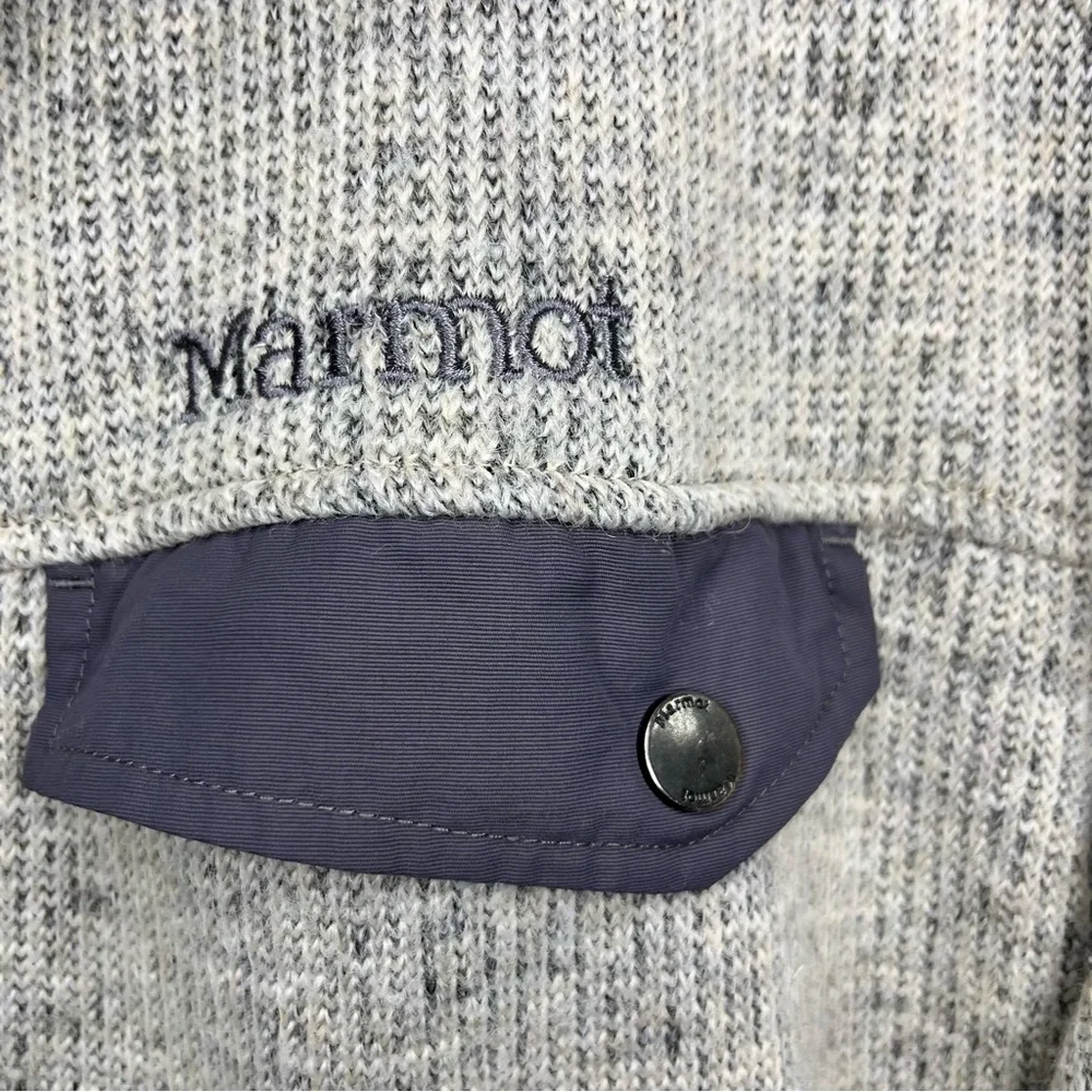 Marmot Men’s Full Zip Knit Fleece Jacket Gray XL - Picture 5 of 12
